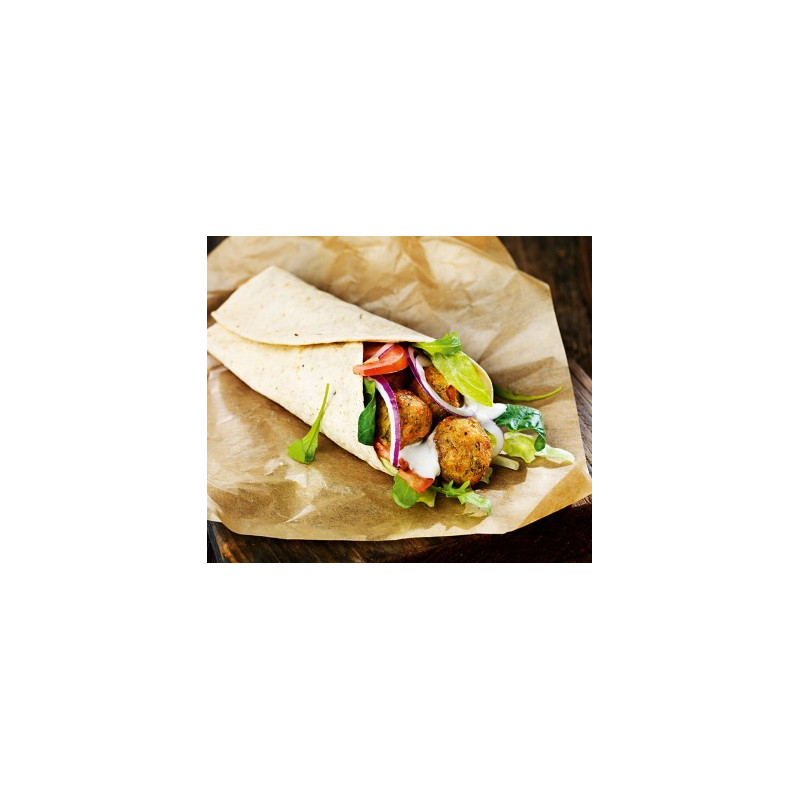 Tortilla s hummusom, falafelom a čerstvou zeleninou - piatok 11.11.2016